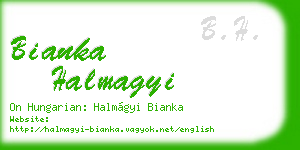 bianka halmagyi business card