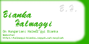 bianka halmagyi business card